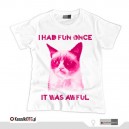Grumpy Cat różowy (t-shirt damski)